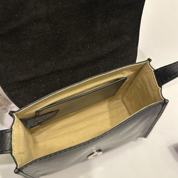 Genuine, leather black woven small box Crossbody purse handcrafted in India - Picture 9 of 11